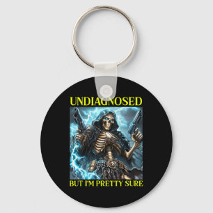Bad Skeleton Undiagnosed Autism Brainrot Keychain