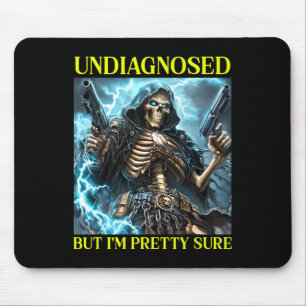 Bad Skeleton Undiagnosed Autism Brainrot  Mouse Pad