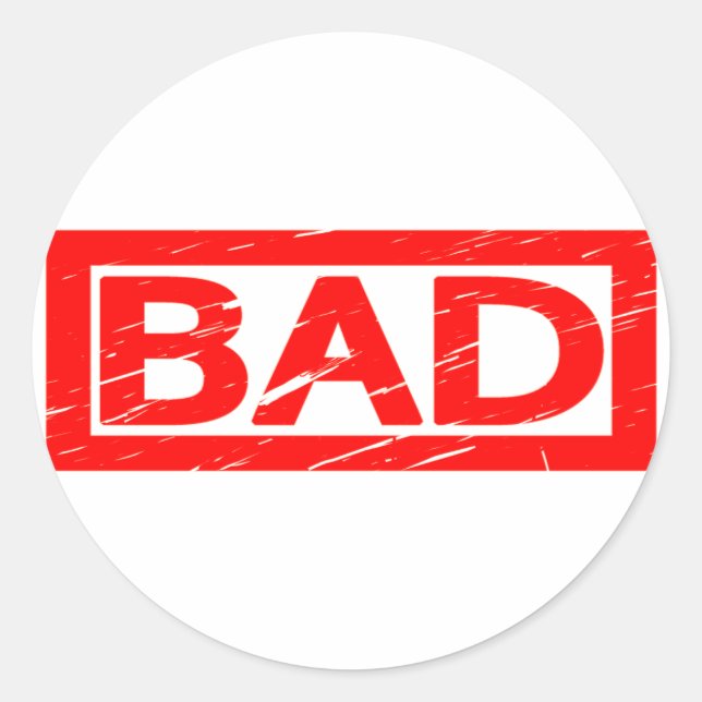 Bad Stamp Classic Round Sticker (Front)