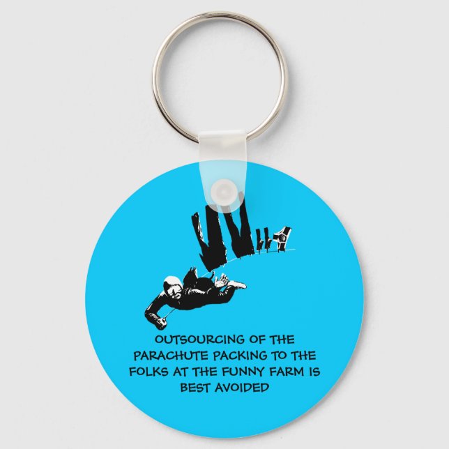 Bad taste but funny skydiving keychain (Front)