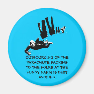 Bad taste but funny skydiving magnet