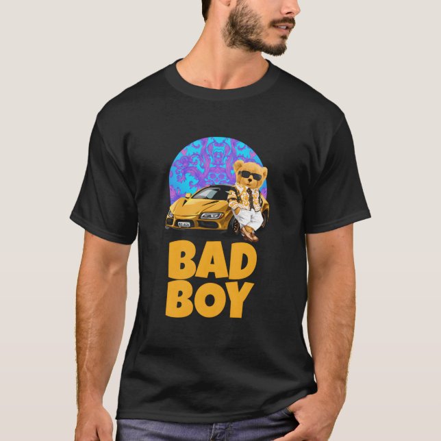 Bad Teddy Bear Style Fun T-Shirt (Front)