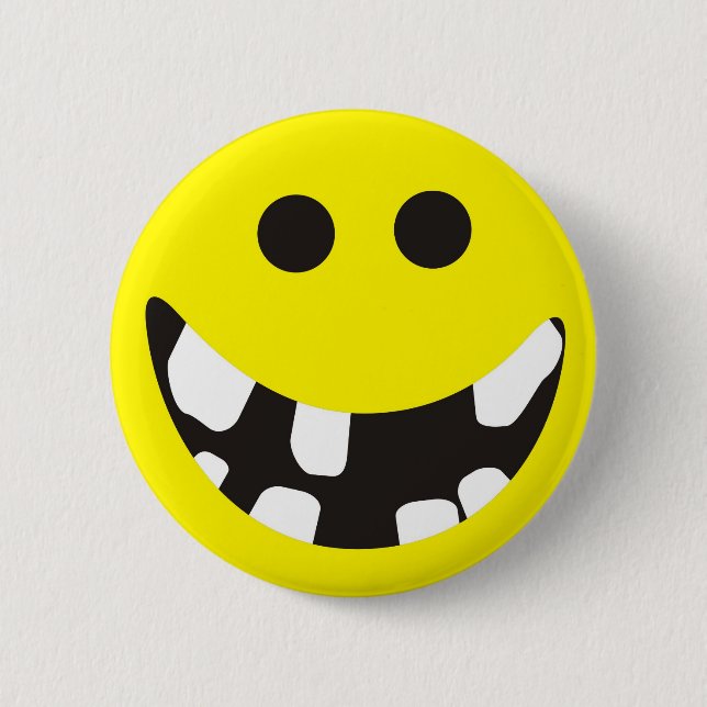 Bad teeth 2 inch round button (Front)
