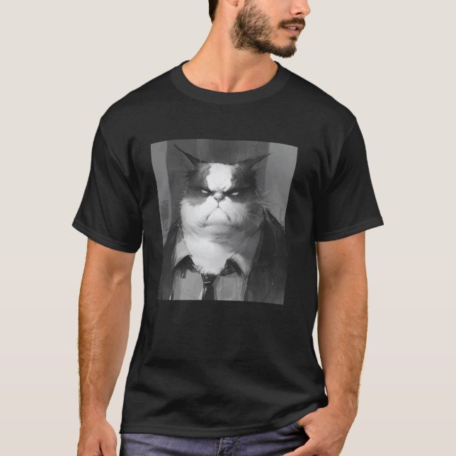bad-tempered cat, funny cat 1 T-Shirt (Front)