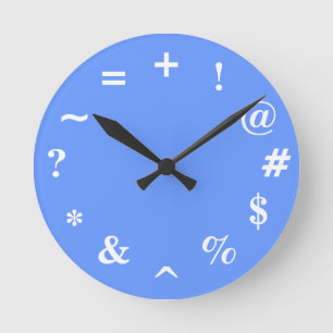 Bad Time - blue Round Clock
