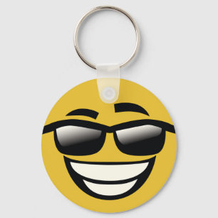 Bad to the Bone cool guy Emoji Keychain