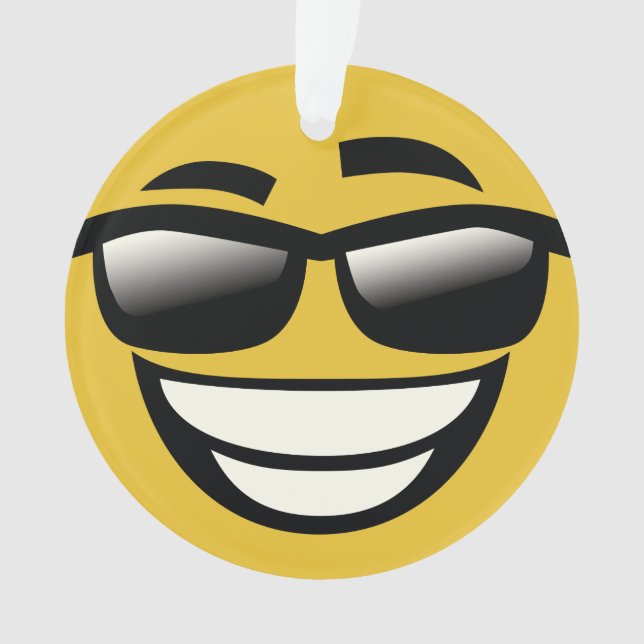 bad to the bone emoji ornament (Front)