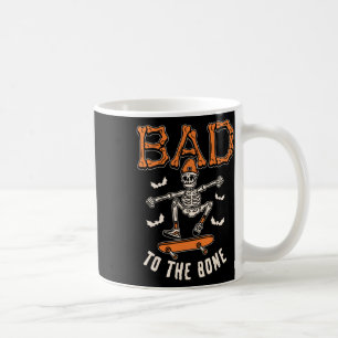 Bad To The Bone Skeleton Funny Skateboard Toddler  Coffee Mug
