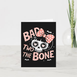 Bad Two The Bone 2 Years Old Birthday 2nd Toddler  Card