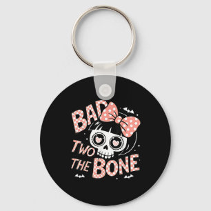 Bad Two The Bone 2 Years Old Birthday 2nd Toddler Keychain