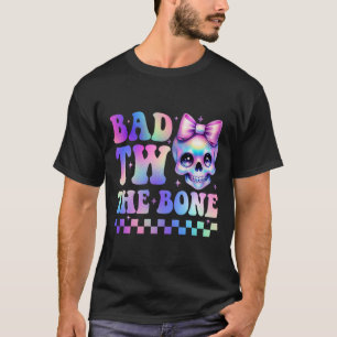 Bad Two The Bone 2nd Birthday Kid Girl Tie Dye Bir T-Shirt
