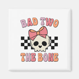 Bad Two The Bone Birthday 2 Years Old Birthday Kid Magnet