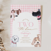Bad TWO the Bone Chequered Puppy Invitation