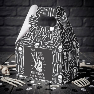 Bad Two The Bone! Halloween 2nd Birthday Party Favor Box