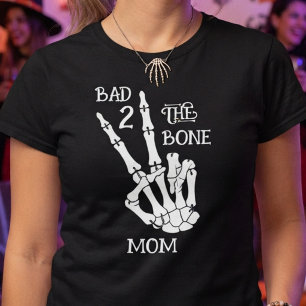 Bad Two The Bone Mom! Halloween 2nd Birthday Party T-Shirt