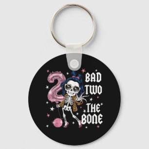 Bad Two The Bone Party Decorations Boy Girl 2nd Bi Keychain