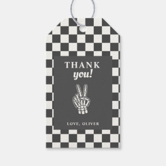 Bad TWO The Bone Second Birthday Favour Tags