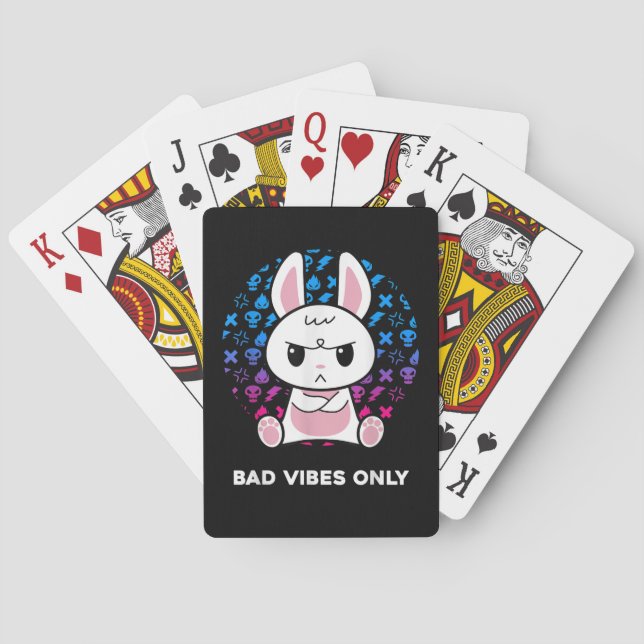 Bad Vibes Only Playing Cards (Back)