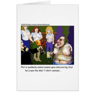 Bad Wet Tee Contest Funny Cartoon Gifts & Tees
