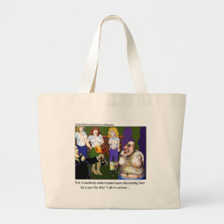 Bad Wet Tee Contest Funny Cartoon Gifts & Tees Large Tote Bag