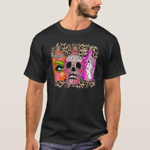 Bad Witch Energy Potion Bottles Leopard Halloween  T-Shirt