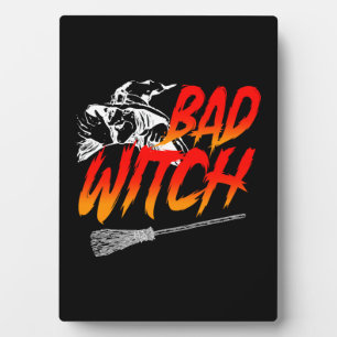 Bad Witch Halloween Plaque
