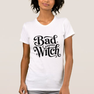 Bad Witch Minimalist Typography T-Shirt Design