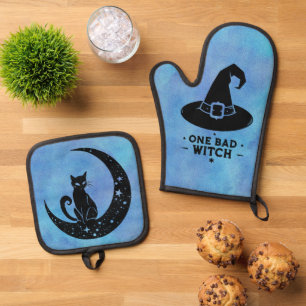 Bad Witch Oven Mitt & Pot Holder Set