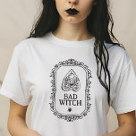 Bad witch Typography Funky Halloween T-Shirt<br><div class="desc">Bad witch Halloween</div>
