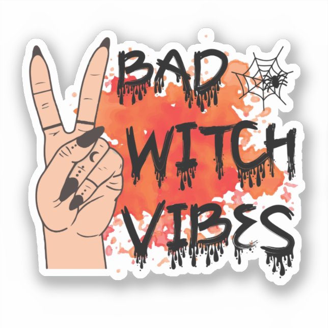 Bad Witch Vibes – Peace Sign Hand (Front)