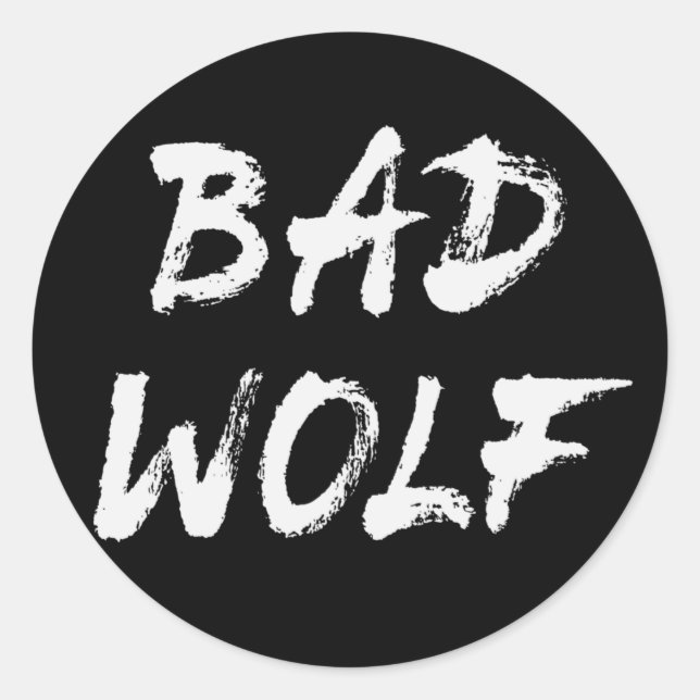 Bad Wolf Classic Round Sticker (Front)