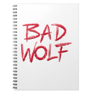 Bad Wolf Scary Cool Wild Forest Wolf. Perfect desi Notebook