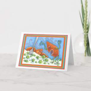 BAD YAM YELLING AT PEAS, FUNNY THANKSGIVING MEAL CARD