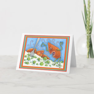 BAD YAM YELLING AT PEAS, FUNNY THANKSGIVING MEAL CARD