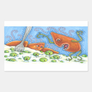BAD YAM YELLING AT PEAS, FUNNY THANKSGIVING MEAL STICKER