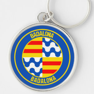 Badalona Round Emblem Keychain