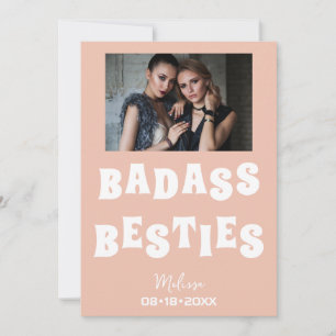 Badass Besties Funny Bridesmaid Favour Gift Holiday Card