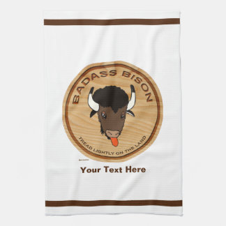 Badass Bison Farm Logo Kitchen Towel