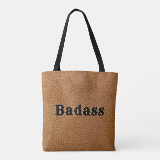 Badass Brown Faux Rawhide Western Look Tote Bag