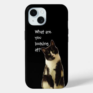 Badass Cat "What are you looking.."  iPhone 15 Case