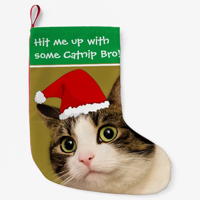 Badass Cats - "Catnip" Small Christmas Stocking (Front)