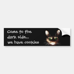 Badass Cats - "Dark Side has Cookies" Bumper Sticker