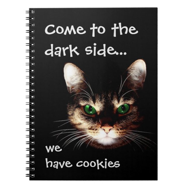 Badass Cats - "Dark Side has Cookies" Notebook (Front)