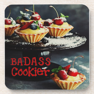 BADASS COOKIER Funny Gifts Hard COASTER