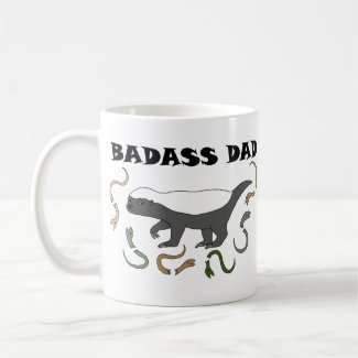 Badass Dad Funny Father's Day gift Honey Badger