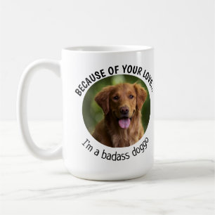 Badass Doggo Fathers Day Custom Photo Coffee Mug
