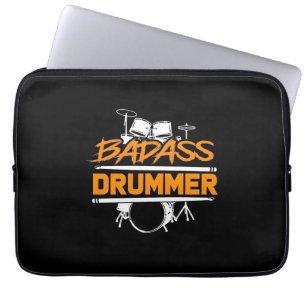 Badass Drummer Laptop Sleeve