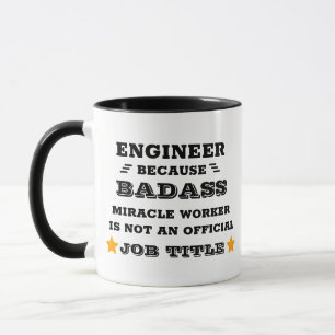 Badass Engineer Mug - Funny Office Gift