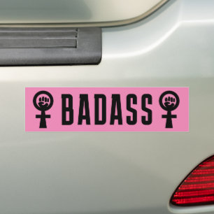 Badass Feminist Bumper Sticker