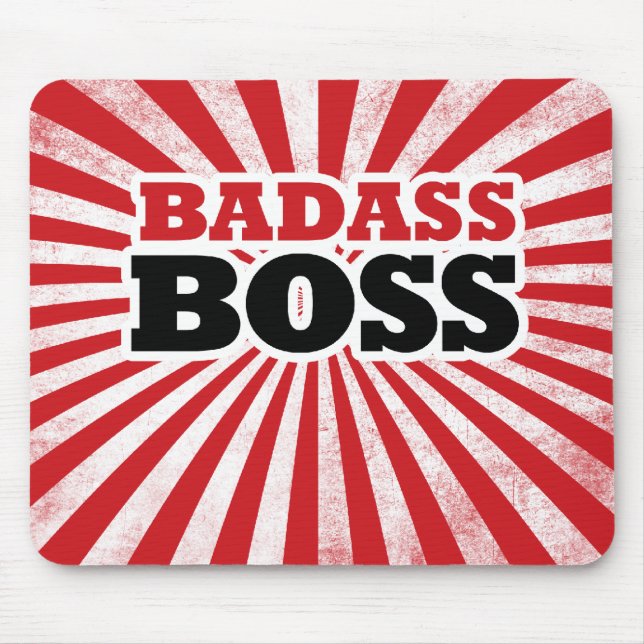 Badass Funny Boss Mouse Pad (Front)